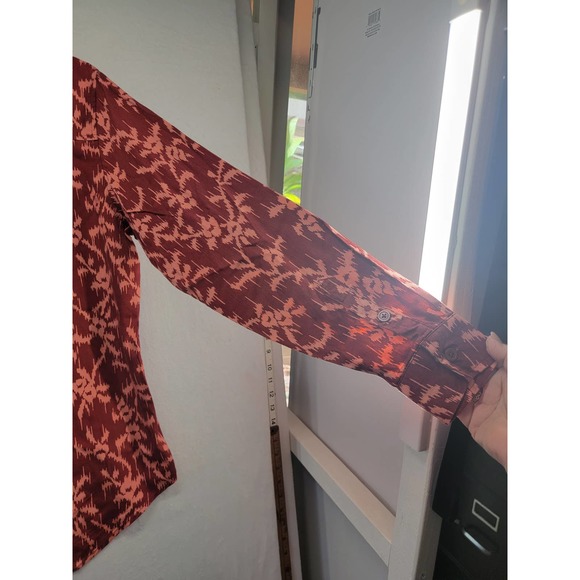 NWT Knox Rose Burnt Red Button Down Long Sleeve Women's Top Sz S - Picture 5 of 7